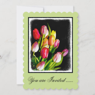 Invitation Peinture Tulip - Art Fleur original