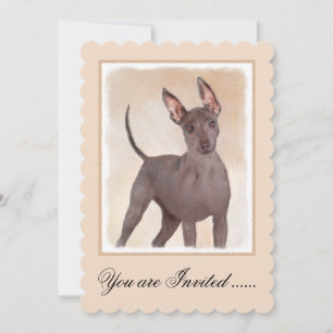 Invitation Peinture Xoloitzcuintli - Cute Original Chien Art