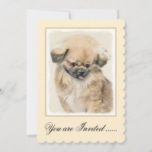 Invitation Pekingese Painting - Cute Original Dog Art