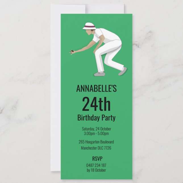 Invitation Pelouse Bowls (Devant)