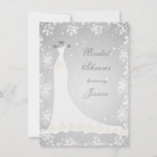 Invitation Pelouse Mariage, flocons de neige sur Fête de l'ma