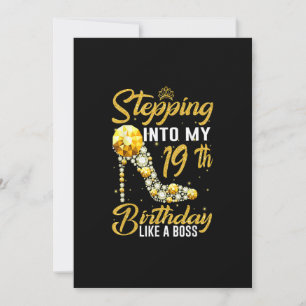 Invitation Pénétrer dans mon 19e anniversaire Comme une couro