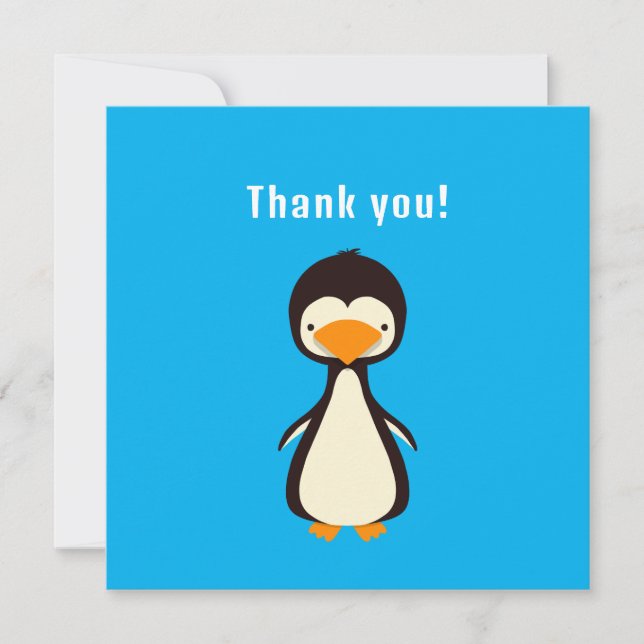 Invitation Penguin Merci (Devant)
