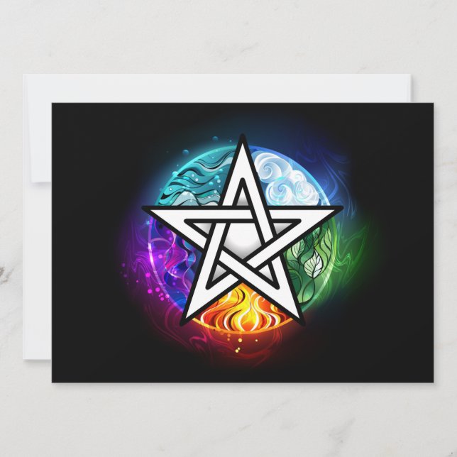 Invitation pentagramme du Wiccan (Devant)