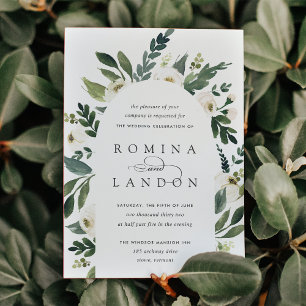 Invitation Peony blanc   Floral Arch Mariage