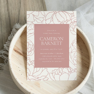 Invitation Peony Garden Dusty Rose Floral Fête des mariées