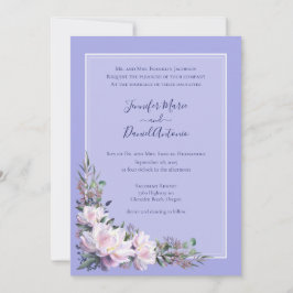 Invitation Peony Garden Périwinkle Lavender Mariage