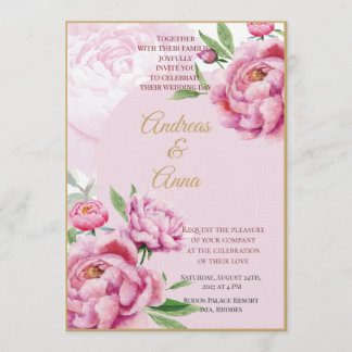 Invitation Peony Wedding