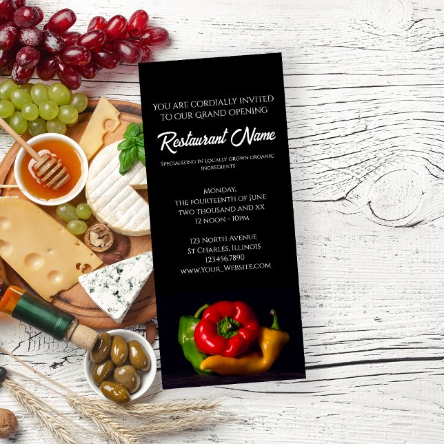 Invitation Pepper Trio Restaurant Grand Ouverture (Créateur téléchargé)