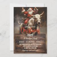 Père Noël à cheval sur un Bull