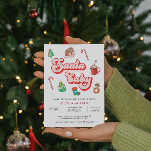 Invitation Père Noël Baby Christmas Baby shower (Créateur téléchargé)