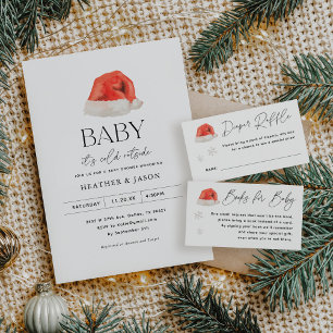 Invitation Père Noël Baby Cold Outdoor Cosy Winter Baby showe