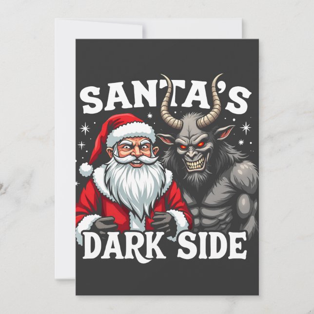 Invitation Père Noël Dark Side Christmas Evil Krampus (Devant)