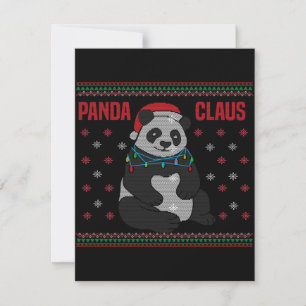 Invitation Père Noël de Noël Pand  Conception de Panda Mignon