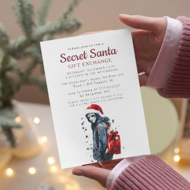 Invitation Père Noël déguisé je secrète Père Noël Noël Party (Créateur téléchargé)