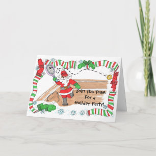 Invitation - Père Noël Devant La Cour