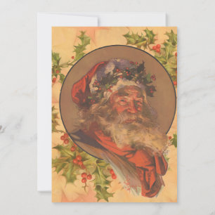 Invitation Père Noël Leyendecker Antique Victorien