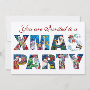 INVITATION PÈRE NOËL MUSICALE ET SNOWMAN XMAS NIGHT PARTIE