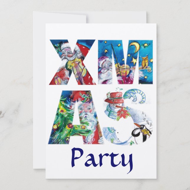 Invitation PÈRE NOËL MUSICALE & SNOWMAN XMAS NIGHT PARTY Cham (Devant)