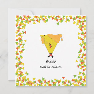Invitation Père Noël nacho avec des chips