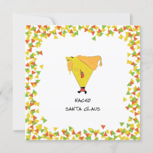 Invitation Père Noël nacho avec des chips