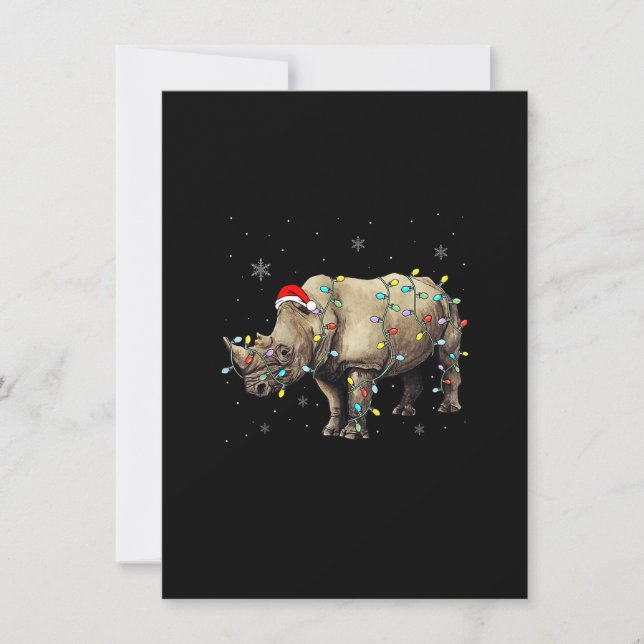 Invitation Père Noël Rhino illuminations de Noël Rhino Lover  (Devant)