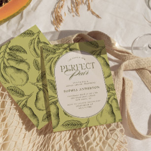 Invitation Perfect Pair Vintage Pear Fête des mariées