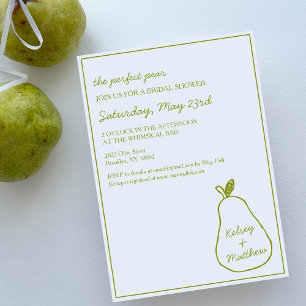 Invitation "Perfect Pear" Fête des mariées à main levée