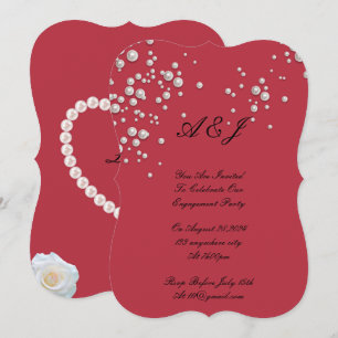 invitation perle rouge cramoisi