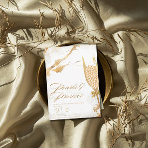 Invitation Perles élégantes et douche de mariée au prospect