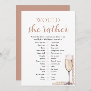 Invitation Perles élégantes et le Pourfenseur préférerait-ell