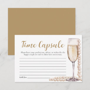 Invitation Perles et poursuites Fête des mariées temps Capsul