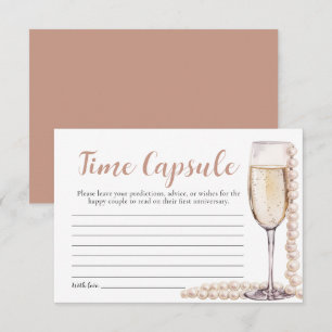Invitation Perles et poursuites Fête des mariées temps Capsul