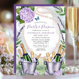 Invitation Perles et Prosecco Élégante Garden Party de Fiança
