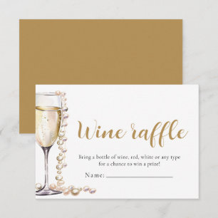 Invitation Perles et Prosecco Raffle Fête des mariées Jeu