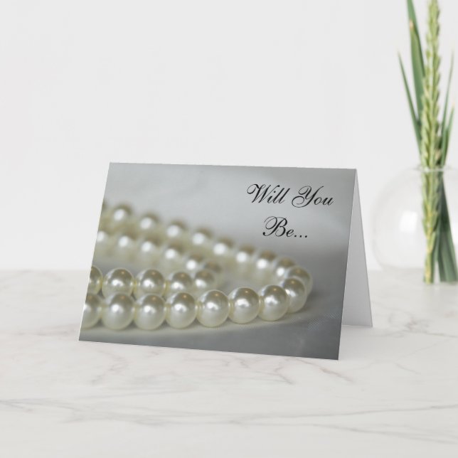 Invitation Perles mariages Serez-Vous Ma Femme D'Accueil (Devant)