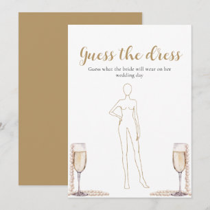 Invitation Perles Prosecco Devinez La Robe Jeu De Baby Shower