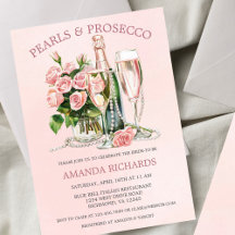 Perles roses et Prosecco Champagne Brunch nuptial