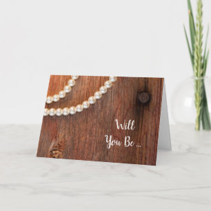Invitation Perles Rustiques Barn Wood Serez-Vous Ma Femme D'A