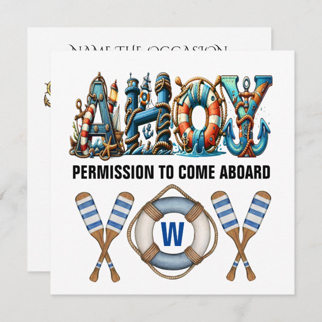 INVITATION PERMISSION DE MONTER À BORD (Devant / Derrière)