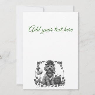 Invitation Personalised Lucky Cockapoo St. Patrick's Day