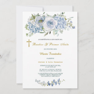 Invitation Personalizada Para Bautizo y Primer Cumpleaños