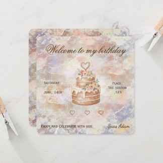 Invitation Personalized Handmade- Love custom visit lable