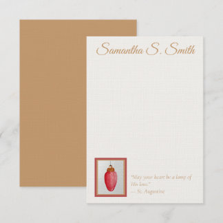 Invitation Personalized Lamp of Love Flat Note Card