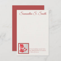 Personalized Little Flower Flat Note Card