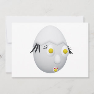 Invitation Personnage d'oeuf original RG & RA Design mignon