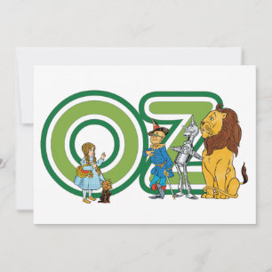 Invitation Personnages Vintage du Magicien d'Oz