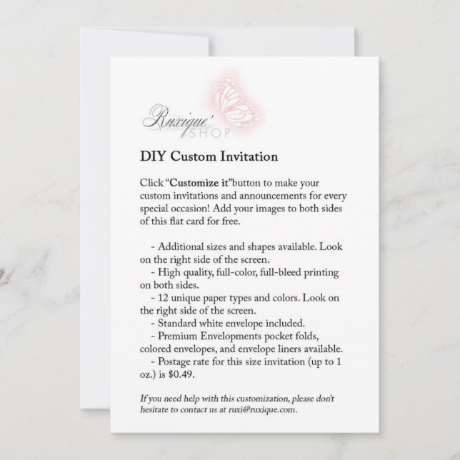 Invitation personnalisable 5x7 imprimable DIY (Devant)