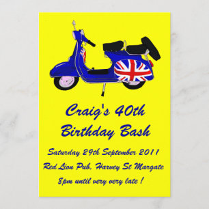 Invitation personnalisable d'anniversaire de