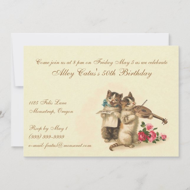 Invitation personnalisable d'anniversaire pour des (Devant)